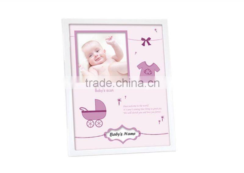 Beautiful Cardboard Paper Baby And Babyprints Single Aluminum Picture Frame