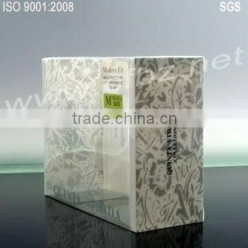 PVC clear plastic packing box for men's shirt