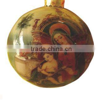 inside painted glass ornamnet ball for christmas decoration