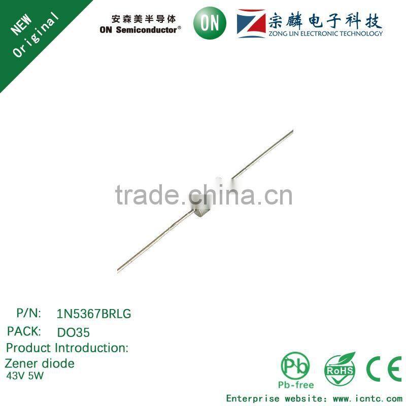 Genuine original 1N5367BRLG DO35 Zener diode 5W 43V