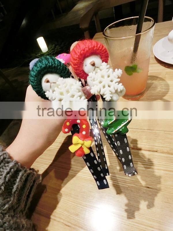 Chrisrmas Bear Headband,Christmas Tree Snowflake Metal Headband