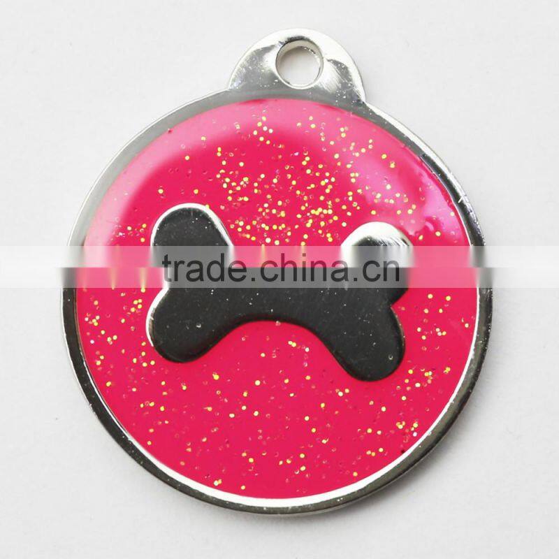 With unique qr code id number glitter pet tag