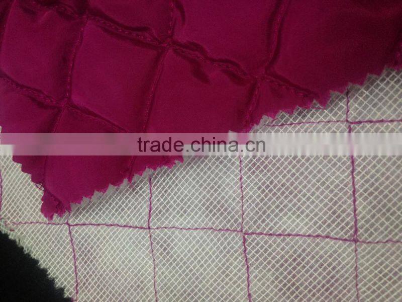 embossed embroidery quilting jacket fabric,embossed quilted fabric