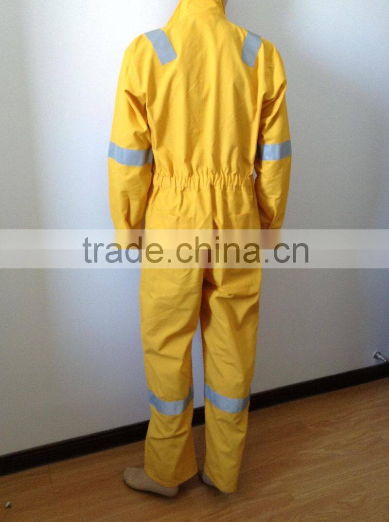Yellow reflective overall workwear plus size