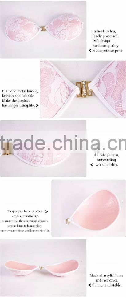 Backless Strapless Sponge Invisible Best Quality Lady Bra Wedding Lingerie