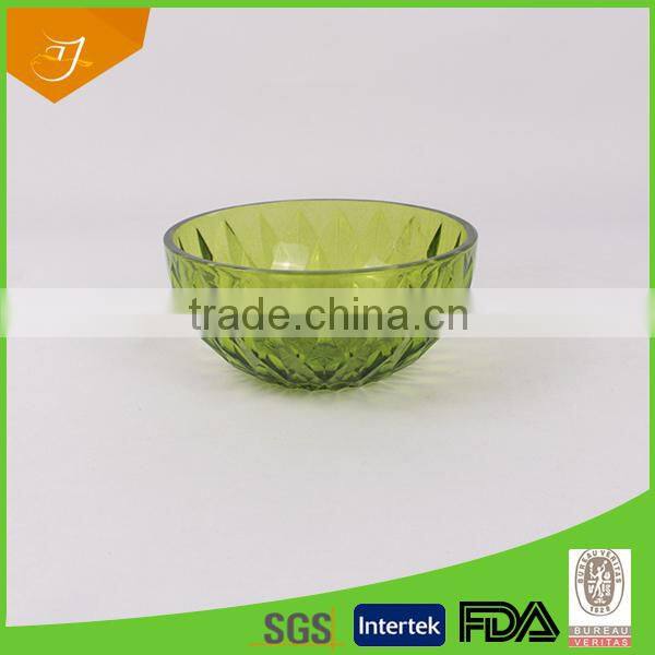 Custom logo Promotional Giveaway Present Glassware Bowl,Diamond Transparent Round Salad Bowl