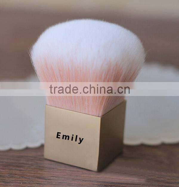Face Flat Mini Kabuki Brush, Synthetic Hair Kabuki Brush with Pu bag