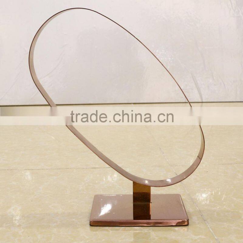 Rose gold round belt display rack stand