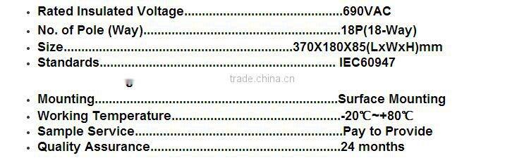 Plastic junction box connection box, 18-Way Distribution Box , ABC-1019 Electrical Suppliers Switch Box /