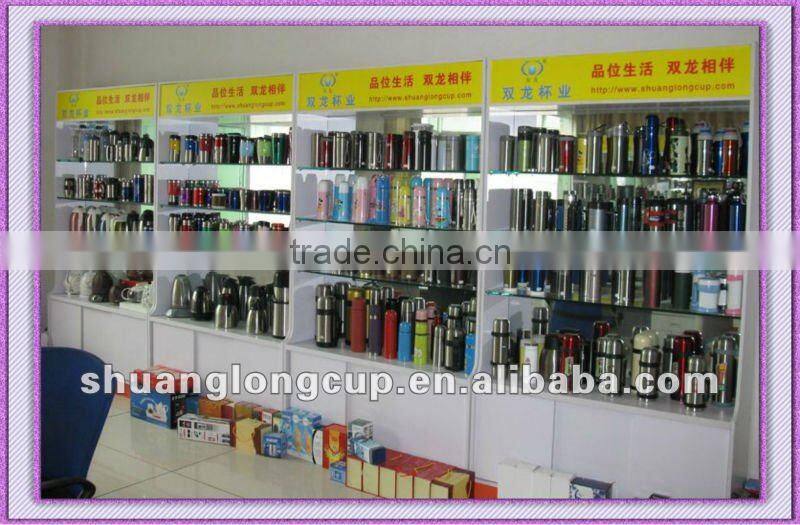 clear plastic double wall mug blue coffee mug flask printing