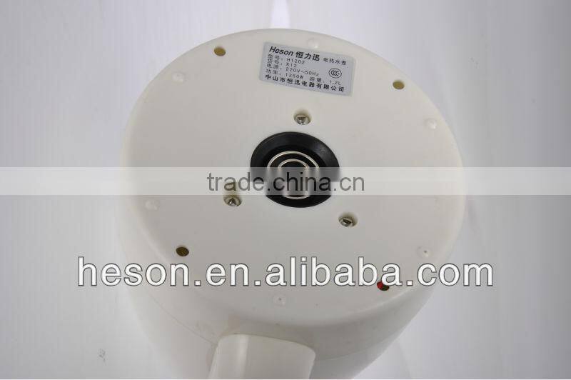 Plastic Electric Water Kettle (stainless steel inside)1.2L,european electrical supplies