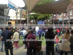 Outdoor large LED display screen advertising trailer,mobile LED TV display advertising vehicle