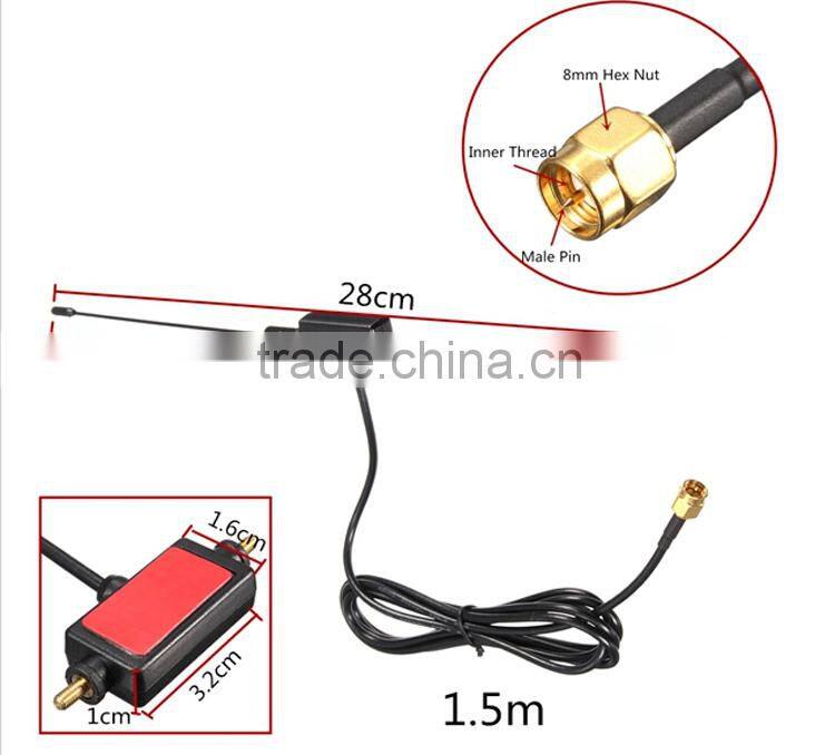 Yetnorson digital tv antenna active glass car digital tv antenna