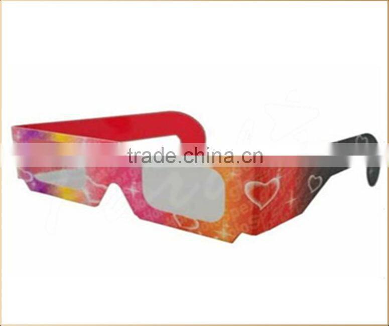 Promotional cheap paper 3d glasses paper diffraction glasses
