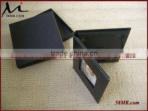 2015 Wedding Leather CD DVD Case Holder,Black,2PS