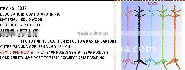 wooden coat stand hanger