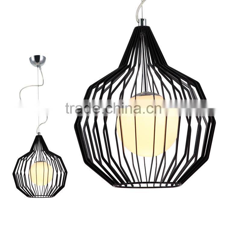 Black Color and Energy Saving Light Source Decorative chandelier/ cage pendant lamp