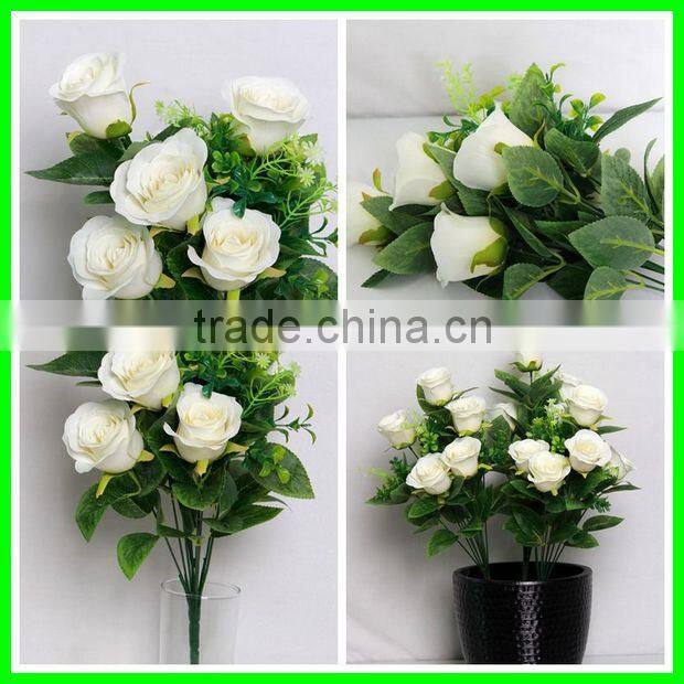 11 heads wedding decoration artificial blue rose flowers