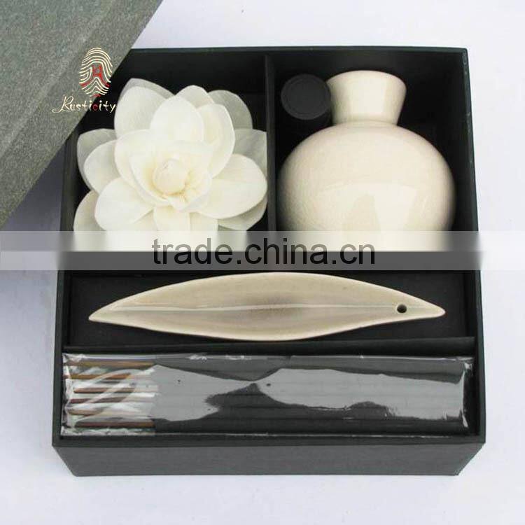 Romantic ceramic holder and bag of incense stick