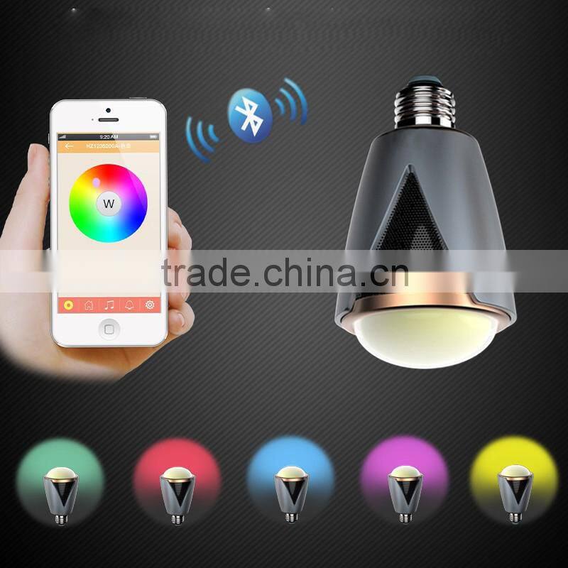 Hot smart bluetooth led speaker bulb with cell phone control