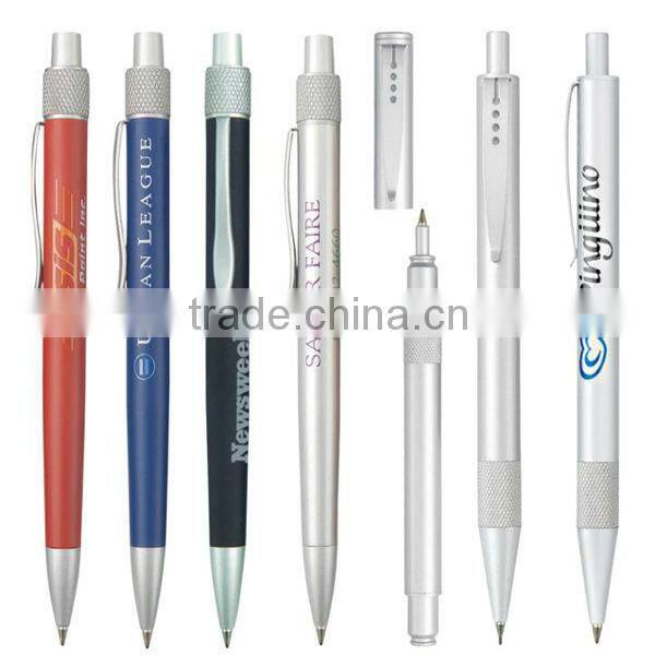 Top quality customized pull out banner pen/promotion metal pen/plastic ballpoint pen wholesale