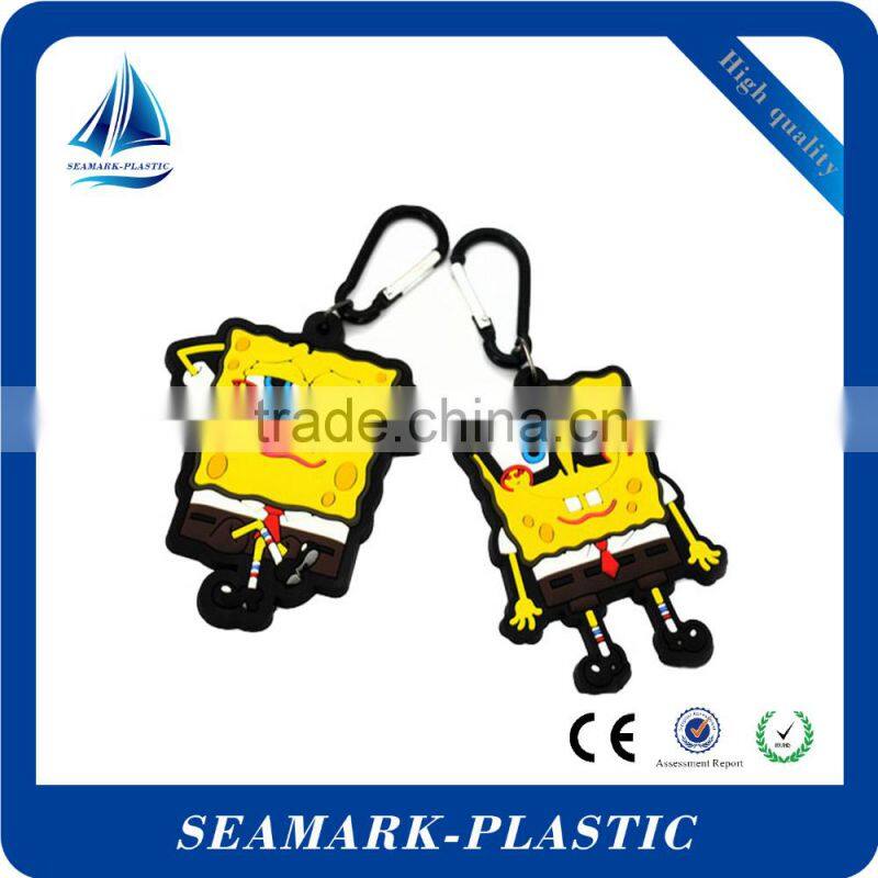 2016 custom promotional soft pvc rubber keychains for girls