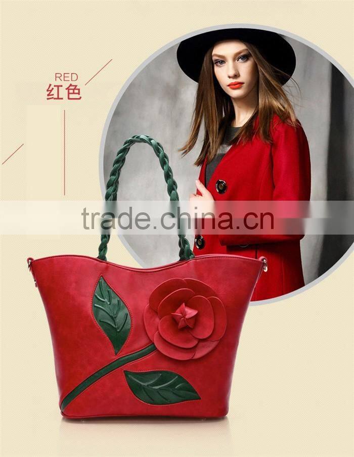 Big Tote Floral Embroidery Sling Bags New Style Ladies Handbags