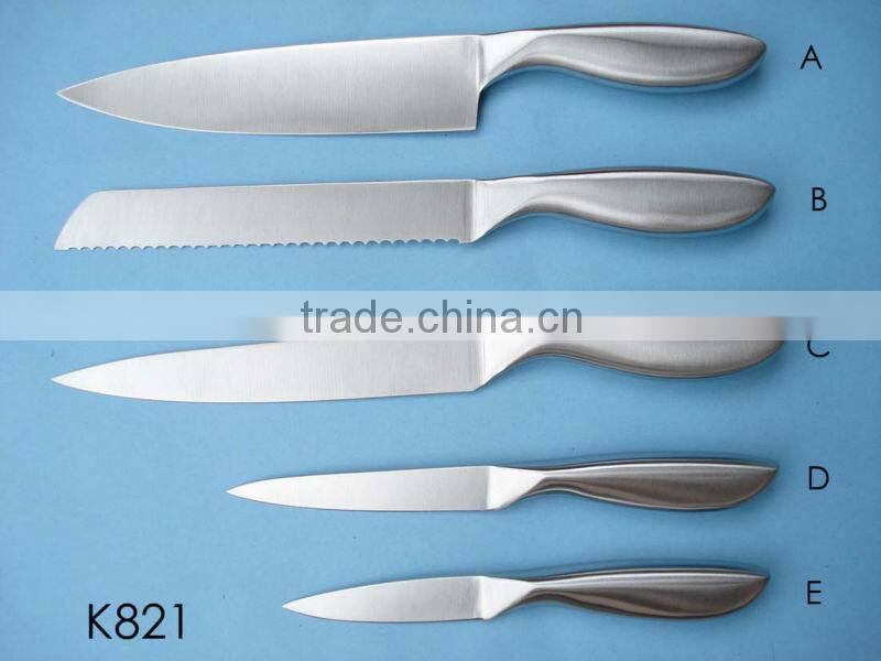 fish fillet knife with wooden block