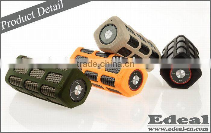 2015 Popular small round mini speaker bluetooth 7000MAH power band speaker for camping From BSCI manufacturer