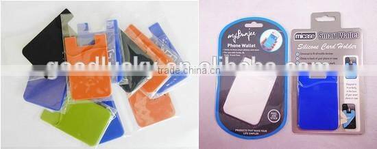 Guangzhou Factory direct 3M silicone card holder adhesive back Smart mobile phone card holder