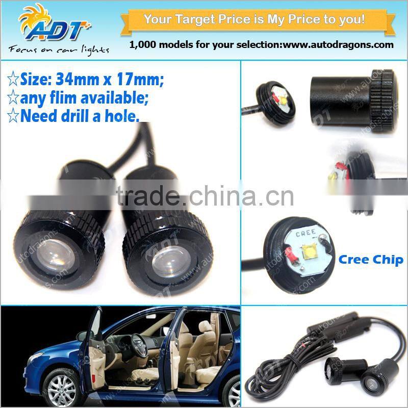 2015 hot products Factory directly LED logo door shadow projector light all all famous cars