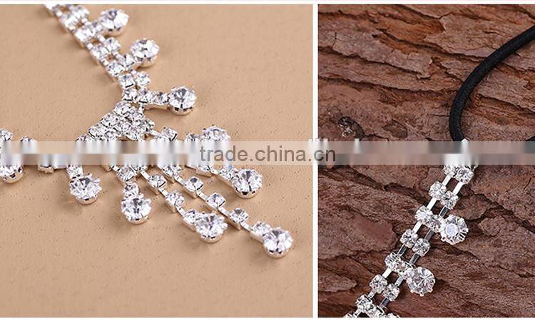 fashion stetch elastic rhinestone headbands with rhinestone