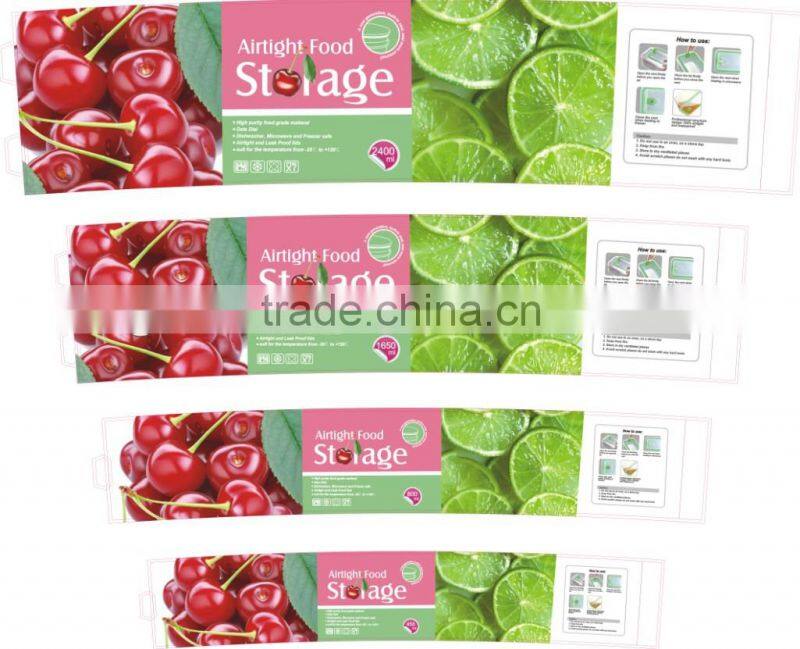 4pcs snack airtight food storage container set GL9055-S-B