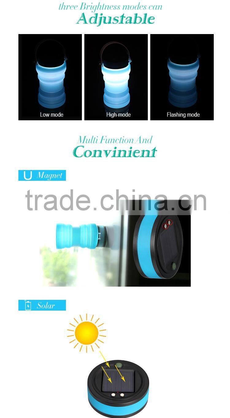 2016 Rechargeable LED Bottle Light Unique Birthday Gift Silicone Foldable Bottle Light