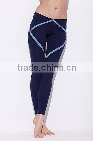 custom 88% nylon 12% spandex blue tight women yoga clothing