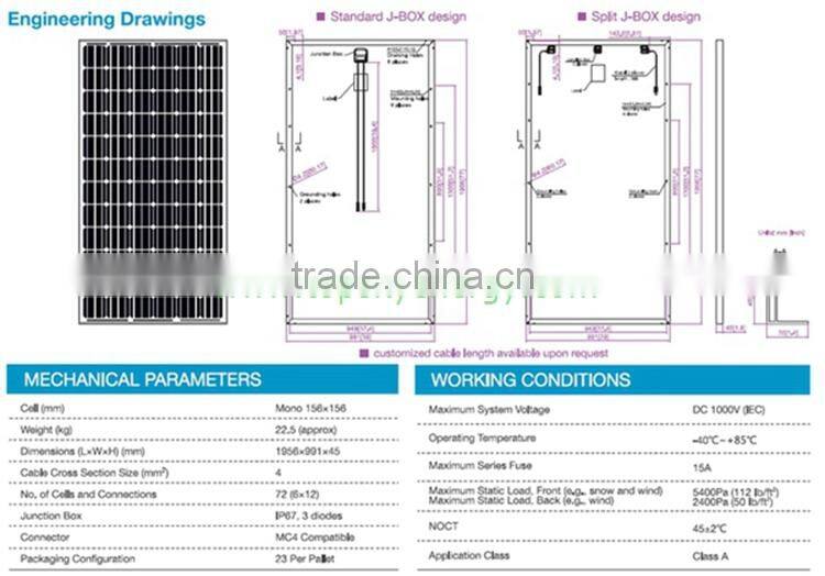 250W 255W 260W 265W MONO solar panels for sale black 250W solar panel 220V