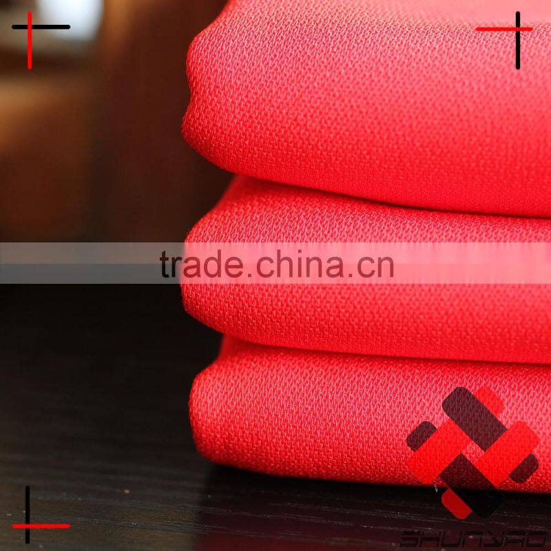 heavy viscose elastane fabric 96%V 4%sp 120DX120D+40D double layer new design spandex viscose georgette for fashion apprarel