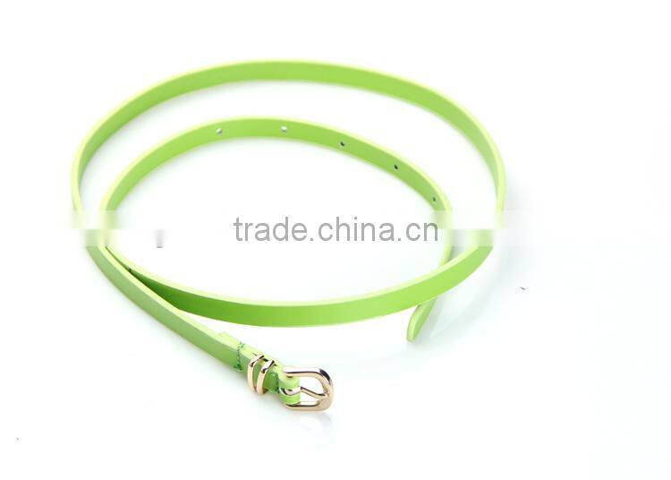 Hot Mens Womens Stylish Candy Colors Skinny Silicone Placstic belt in Stock