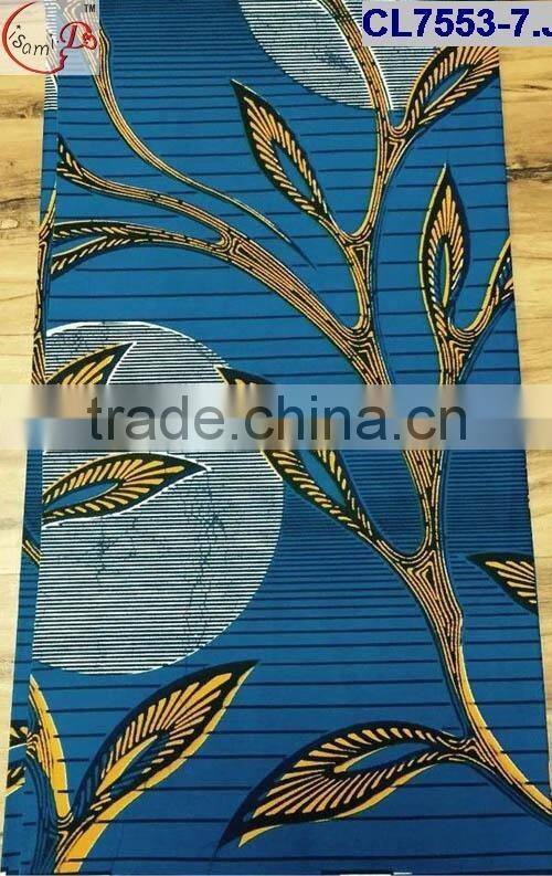 CL7553(13-18) 2016 new hot sell Jacquard style Real java wax african wax holland print fabric