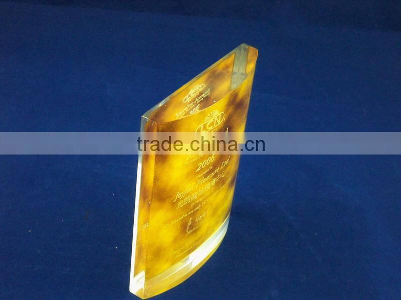 2015 new design acrylic awards and trophies/ acrylic trophy