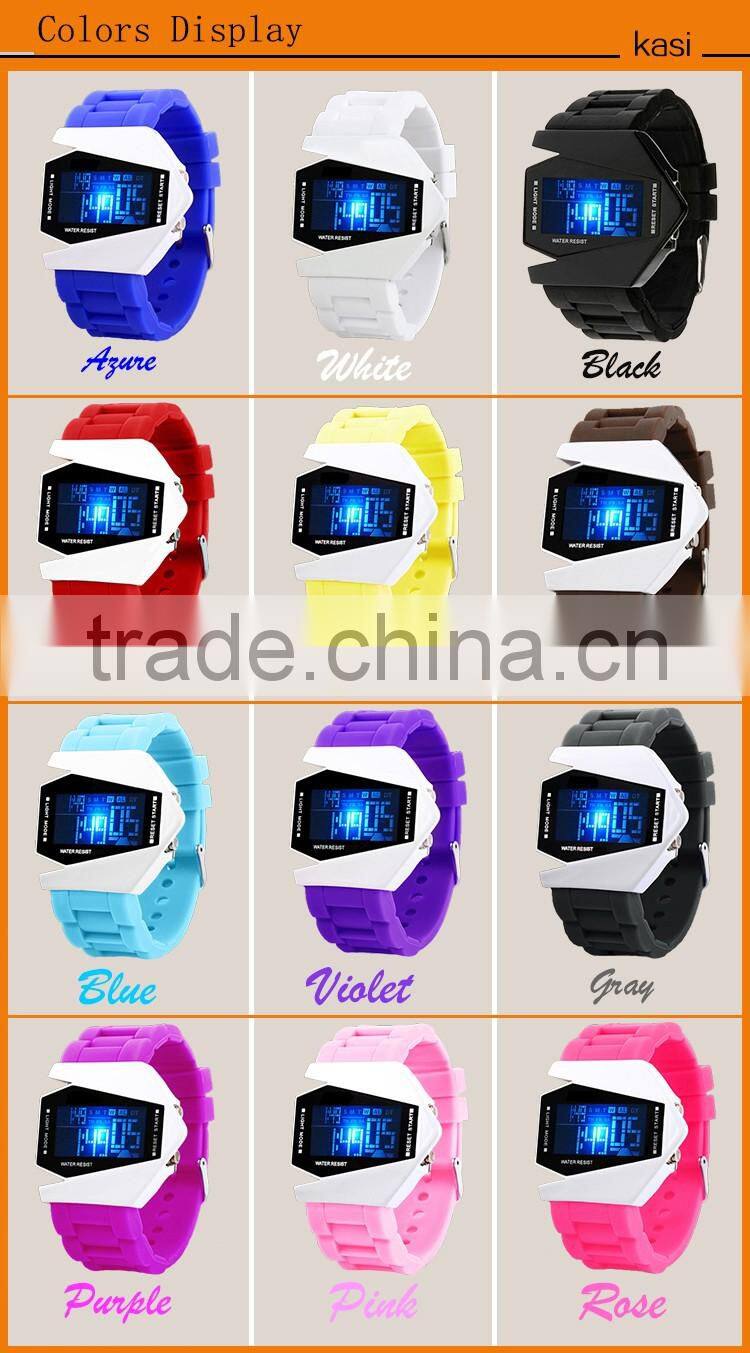 wholesale hardened glass watch Silicone analog bracelet watch with CE certification