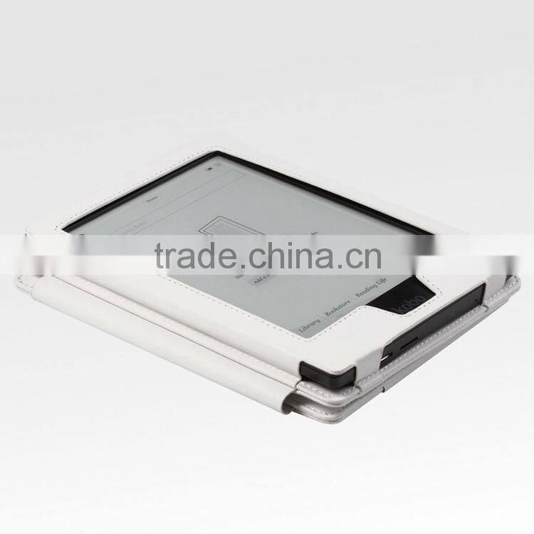 Book style Leather Case for kobo aura hd,Stand Leather case for kobo aura hd