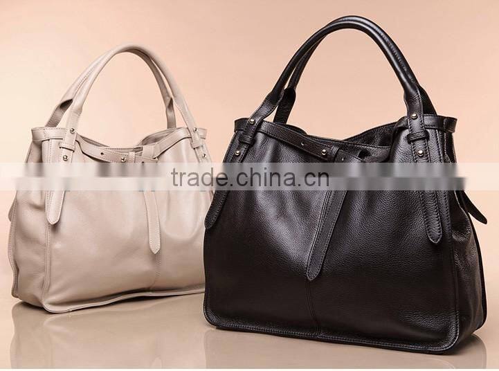 Wholesale women leather carrier bag private label handbags leisure travel book bag