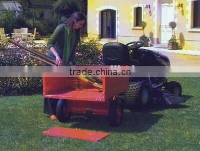 4-Wheel Utility Cart Trailer 17Cubic - 1500lbs for Garden Lawn Tractor