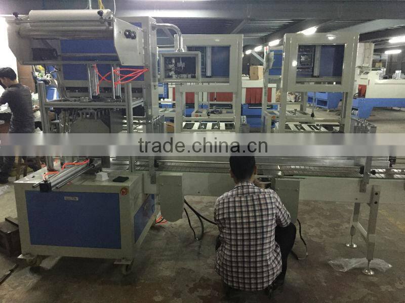 Hongzhan SM6030 semi-automatic beverage cans bottles tray shrinking packing machine