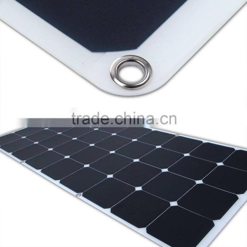 2016 new design 120W solar panel semi flexible for RV, Boats, Marine, Yachts