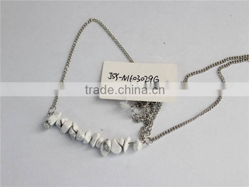 Free Shipping 18k stone Necklace wholesale, stone necklace jewelry with tassel