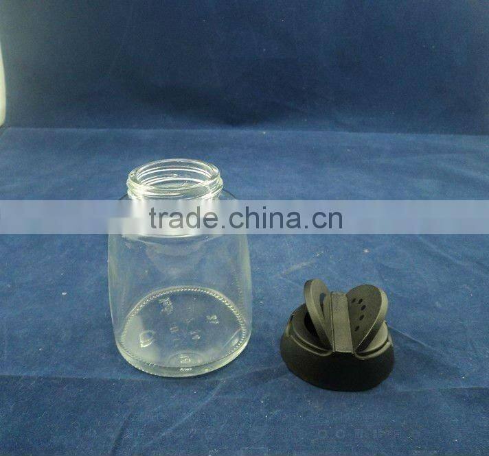 120ml glass jars square slat and pepper shakers