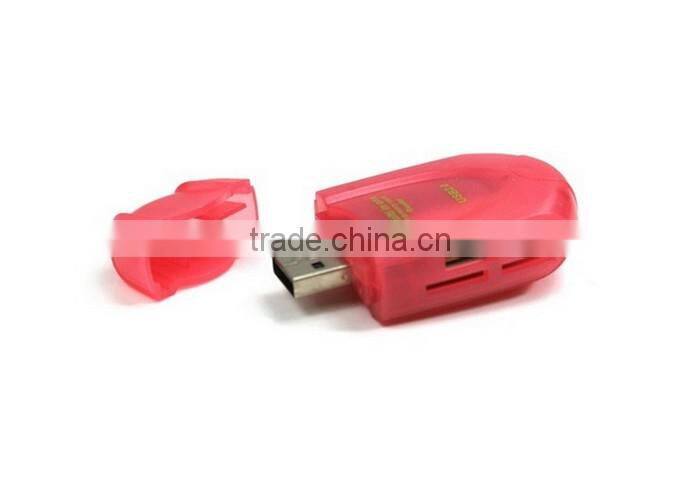 High Speed Transparent car shape card reader support tf sd memory card