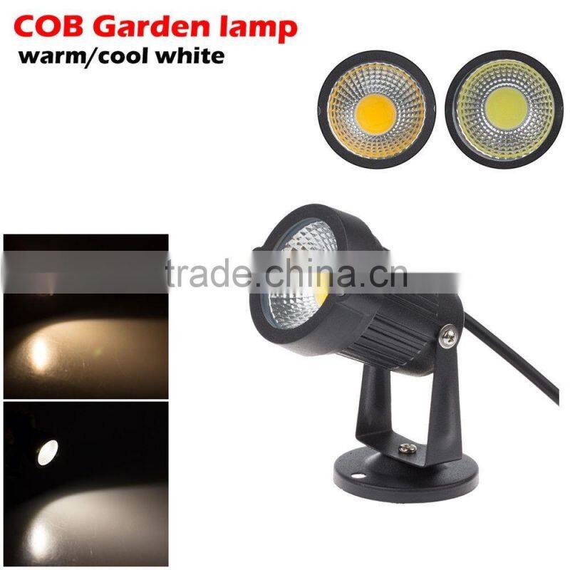 Hot sale IP65 waterproof 5W COB LED Garden light with base